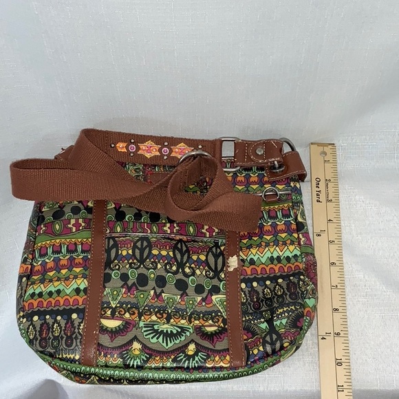 Sakoots Waxed Canvas Peace Crossbody Bag - Picture 12 of 16